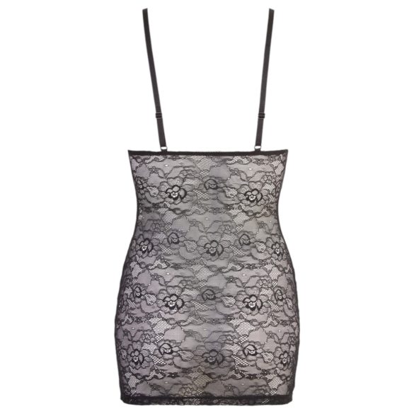 Cottelli - rochie de dantelă cu dungi lucioase (negru) - M