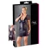 Cottelli Plus Size - rochie combinată cu dantelă și fundiță - negru