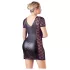 Cottelli Plus Size - rochie combinată cu dantelă și fundiță - negru