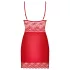 Obsessive - babydoll din dantelă cu tanga - roșu - L/XL