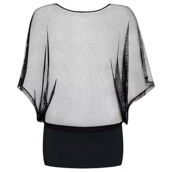 Obsessive - Rochie mini transparentă și tanga - negru