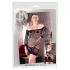 Mandy Mystery - rochie plasa cu detalii și chilot negru (S-L)