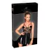 Noir - rochie latex cu inserții plasă - negru