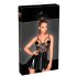 Noir - rochie latex cu inserții plasă - negru - M