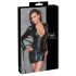 Cottelli Bondage - Rochie latex lucios cu element de imobilizare - negru - L