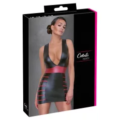 Cottelli Party - rochie mulată cu dungi (negru-roșu) - XL