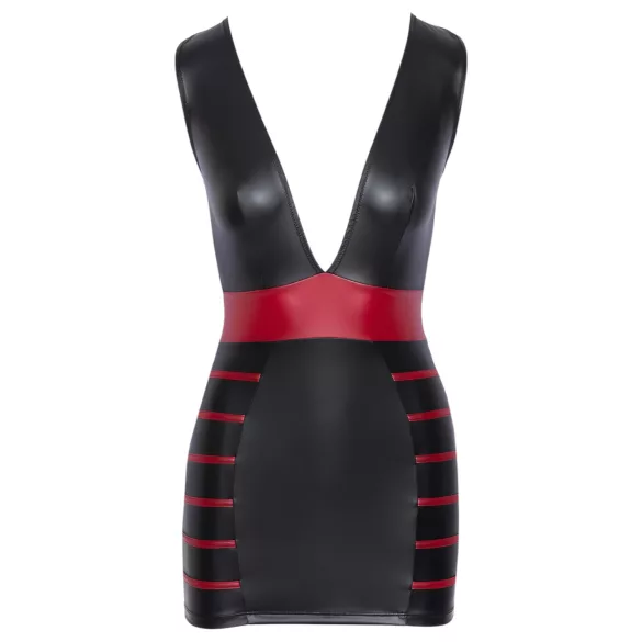 Cottelli Party - rochie mulată cu dungi (negru-roșu) - XL