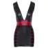 Cottelli Party - rochie mulată cu dungi (negru-roșu) - XL