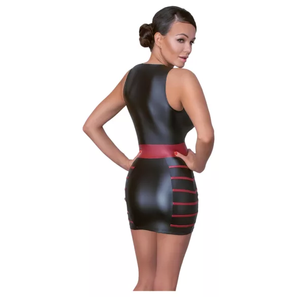Cottelli Party - rochie mulată cu dungi (negru-roșu) - XL