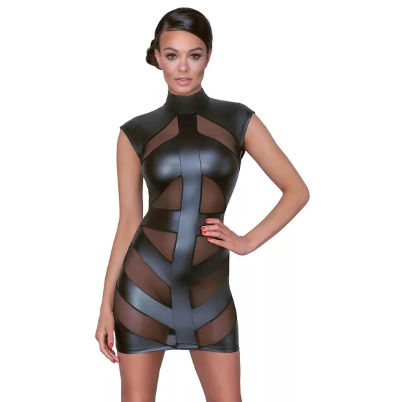Cottelli - rochie mulată lucioasă - negru - M