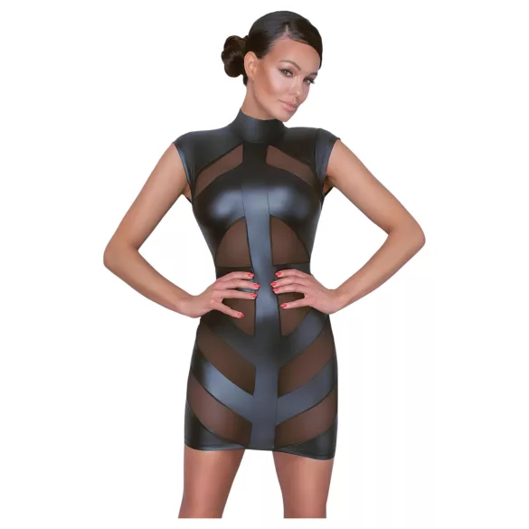 Cottelli - rochie mulată lucioasă - negru - M