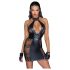 Noir - Rochie Mini cu Șireturi (Neagră) - L