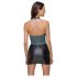 Cottelli - Rochie lucioasă cu dantelă și șireturi (negru-verde) - XL