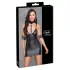 Cottelli Bondage - rochie mini lucioasă cu guler - negru