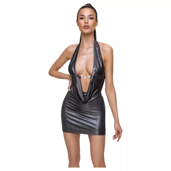Cottelli Party - rochie cu guler la gât (argintie)