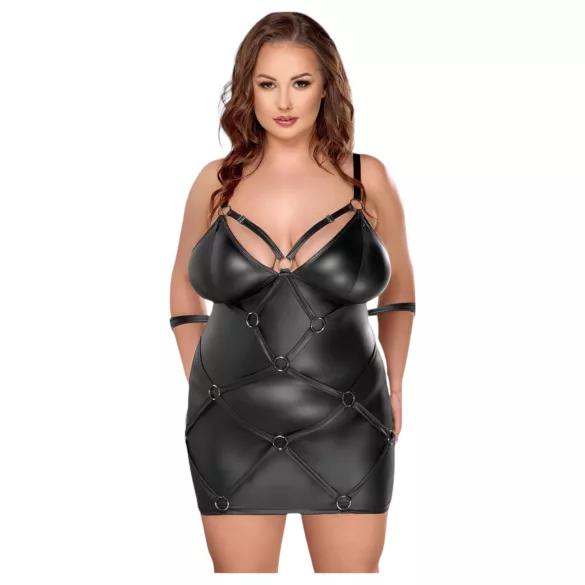 Cottelli Plus Size - rochie sexy cu cătușe - negru