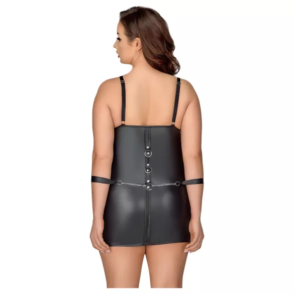 Cottelli Plus Size - rochie sexy cu cătușe - negru