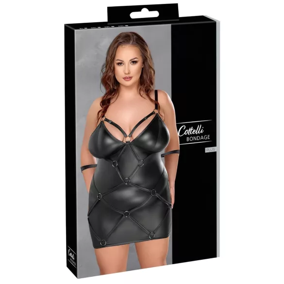 Cottelli Plus Size - rochie sexy cu cătușe - negru