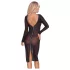 Cottelli Party - rochie transparentă cu fermoar - neagră
