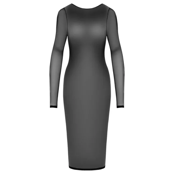 Cottelli Party - rochie transparentă cu fermoar - neagră