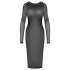 Cottelli Party - rochie transparentă cu fermoar - neagră