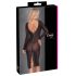 Cottelli Party - rochie transparentă cu fermoar (neagră) - M