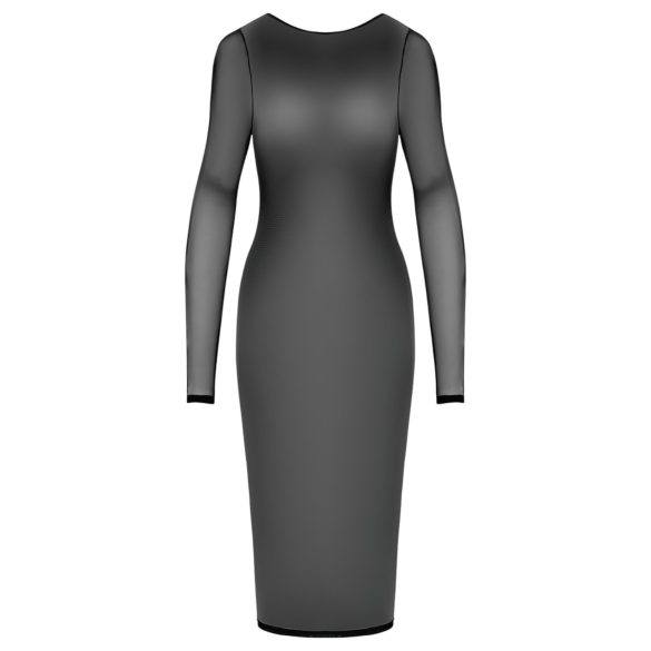 Cottelli Party - rochie transparentă cu fermoar - neagră - L