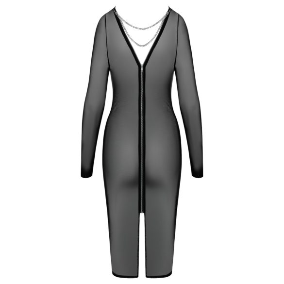 Cottelli Party - rochie transparentă cu fermoar - neagră - L