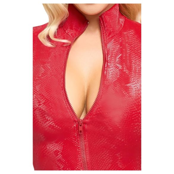 Cottelli - rochie mini cu model piele de șarpe - roșu - M