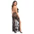Noir - rochie maxi transparentă cu imprimeu floral (negru) - XL
