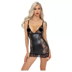 Noir - rochie mini cu părți transparente (neagră)