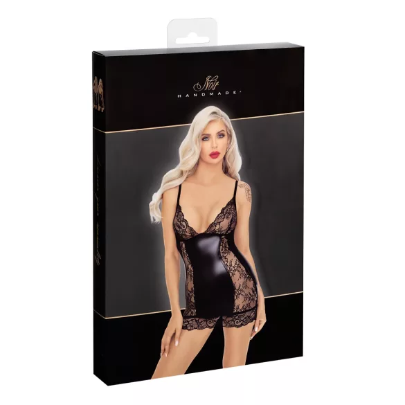 Noir - rochie mini cu părți transparente (neagră)