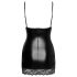 Noir - rochie mini cu părți transparente (neagră) - L