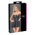 Cottelli - rochie mini lucioasă cu fustă plisată (neagră)