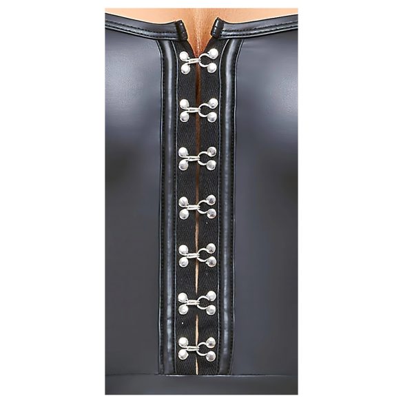 Cottelli - rochie mini lucioasă cu fustă plisată (neagră) - M