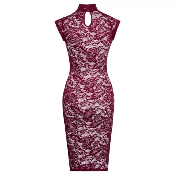 Cottelli - rochie din dantelă transparentă (burgund)