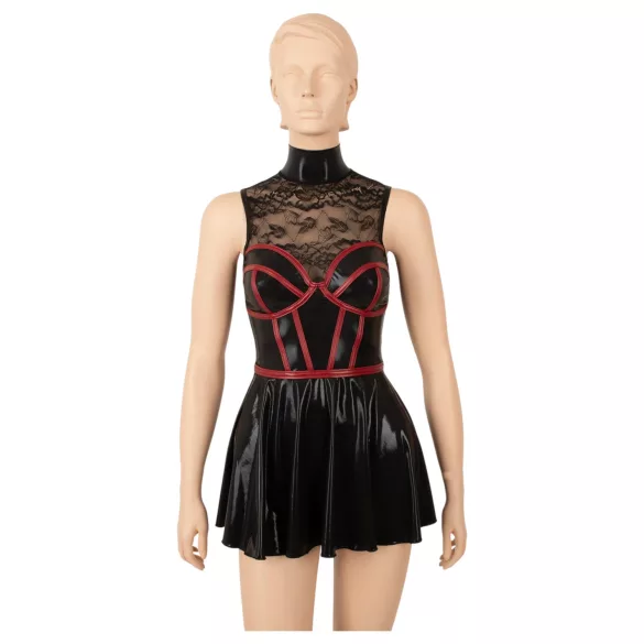 Cottelli - rochie mini din dantelă tip corset (negru)