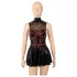 Cottelli - rochie mini din dantelă tip corset (negru)