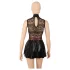 Cottelli - rochie mini din dantelă tip corset (negru)