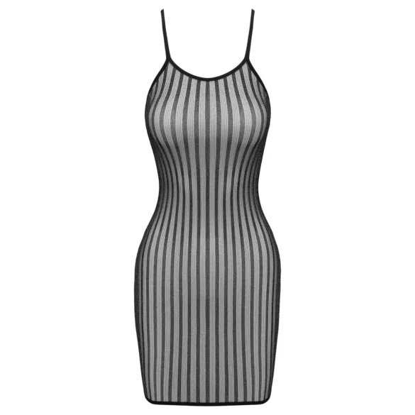 Cottelli - rochie mini cu dungi, cu fir argintiu (negru) - S-L
