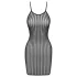 Cottelli - rochie mini cu dungi, cu fir argintiu (negru) - S-L