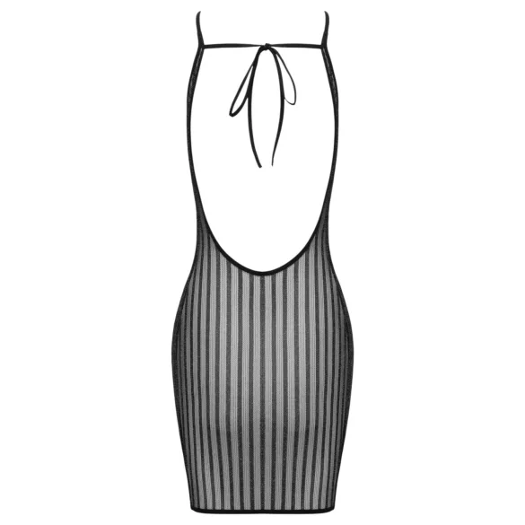 Cottelli - rochie mini cu dungi, cu fir argintiu (negru) - S-L
