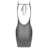 Cottelli - rochie mini cu dungi, cu fir argintiu (negru) - S-L