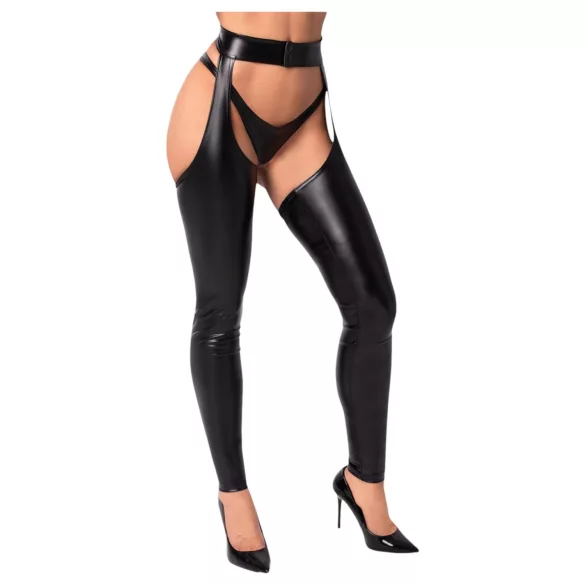 Noir - dres lucios - chaps sexy - negru - L