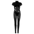 Cottelli - salopetă lucioasă cu mâneci scurte (negru) - L