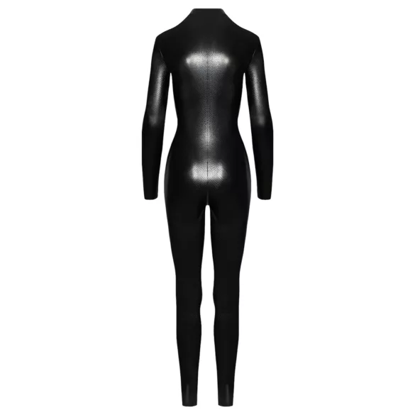 Noir - salopetă lungă damă - imprimeu piele de șarpe - negru - L