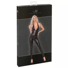 Noir - salopetă cu bretele la gât (neagră) - XL