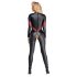 Cottelli - catsuit cu efect de piele - fermoar - negru