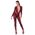 Noir Kink Royal - body dantelă transparentă - roșu - M