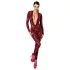 Noir Kink Royal - body dantelă transparentă - roșu - M